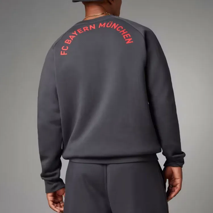 Adidas Essential Fc Bayern Essentials Trefoil Crew Sweatshirt Sweatshirt Men's Dark Gray-2