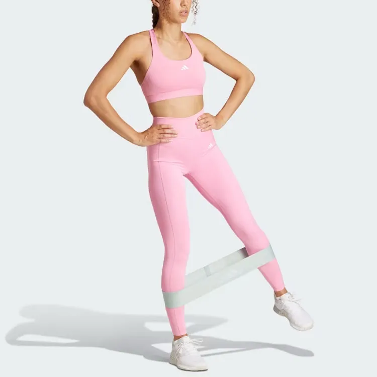 Adidas Opt St Hr 1/1 L Leggings Women's Pink-1