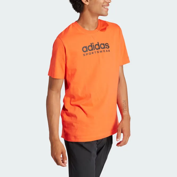 Adidas All Szn Graphic Tee T Shirt Men's Orange-3