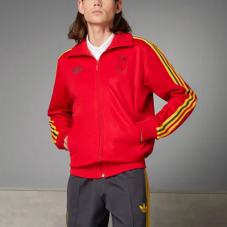 Adidas Originals BELGIUM BECKENBAUER TRACK Belgium Beckenbauer Track Top Jackets Coats Men's Red-1