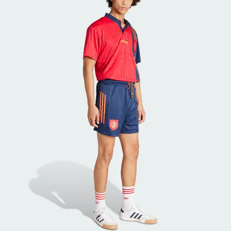 Adidas Spain 1996 Home Shorts Soccer Shorts Men's Dark Indigo-3