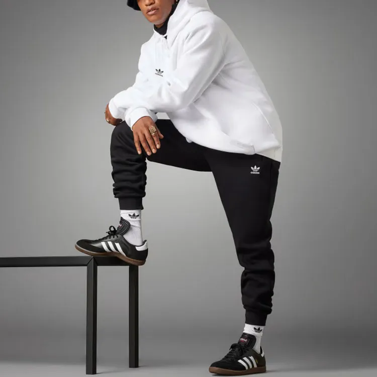 Adidas Originals Essential Juventus Essentials Trefoil Tracksuit Bottoms Knitted Sports Pants Men's Black-4