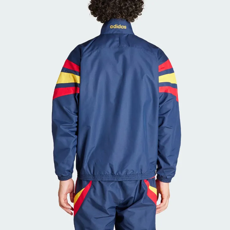 Adidas SPAIN 1996 Woven Track Jacket Retro Sports Stand Collar Jackets Men's Dark Indigo-2