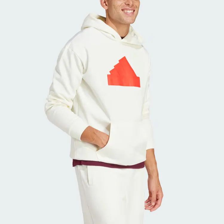 Adidas Future Icons Badge Of Sport Hoodie Sweatshirt Men's White-3