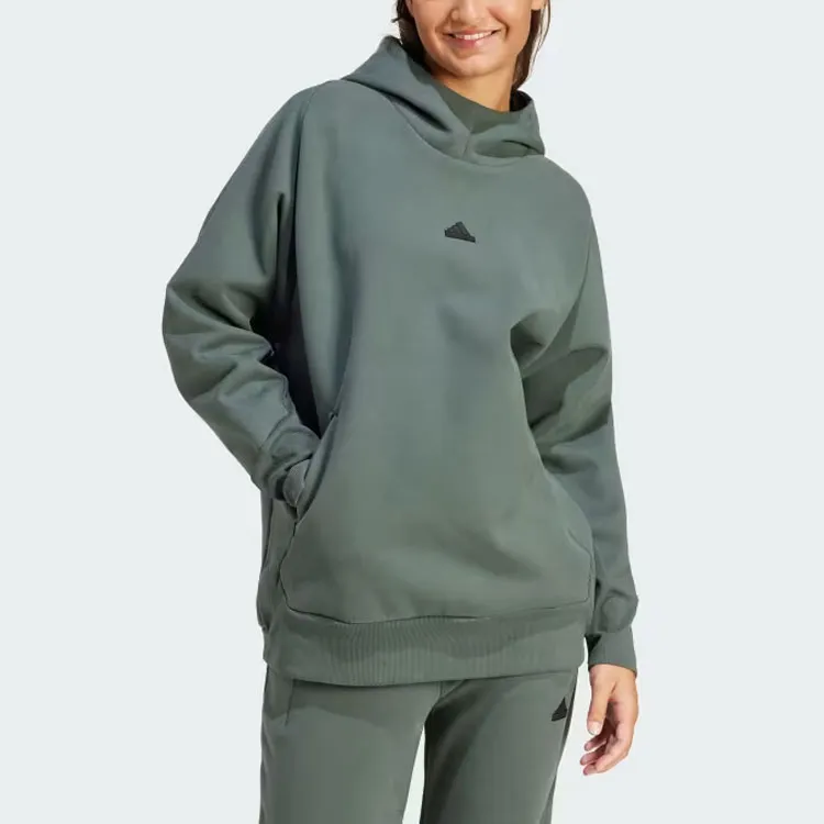 Adidas Z.N.E. Z.N.E. Winterized Hoodie Sweatshirt Women's Green-1