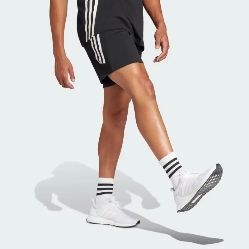 Adidas Future Icons 3 Stripes Shorts Casual Shorts Men's Black-3