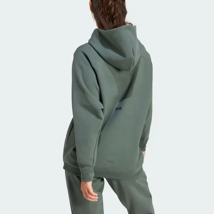 Adidas Z.N.E. Z.N.E. Winterized Hoodie Sweatshirt Women's Green-3