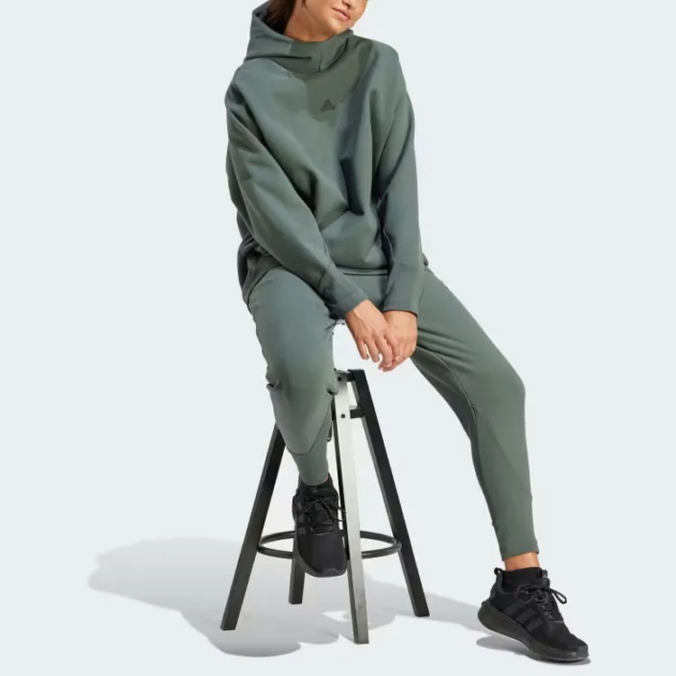 Adidas Z.N.E. Z.N.E. Winterized Hoodie Sweatshirt Women's Green-2