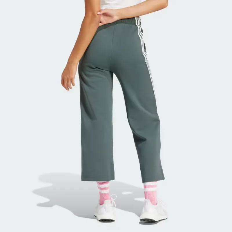 Adidas Future Icons Future Icons 3 Stripes Open Hem Joggers Knitted Sweatpants Women's Green-3