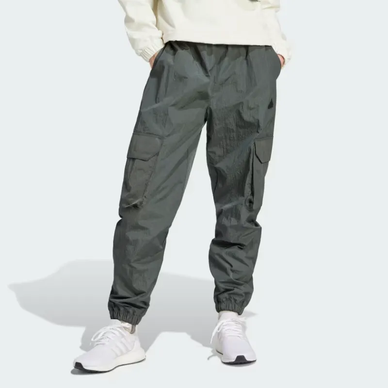 Adidas CITY ESCAPE City Escape Cargo Tracksuit Bottoms Sports Pants Women's Green Gray-1