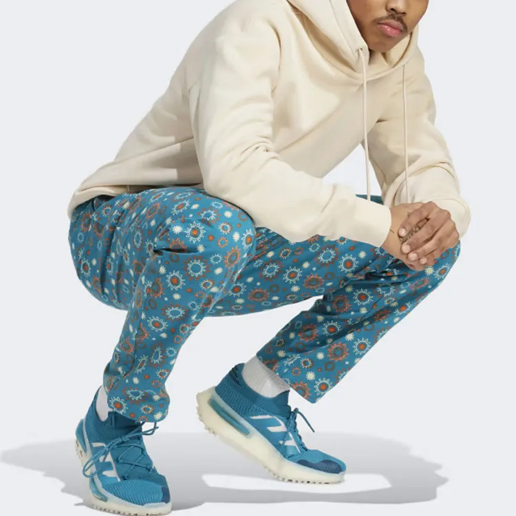 Adidas Originals Adventure Nature Awakening Allover Print Trousers Casual Pants Men's Blue-3