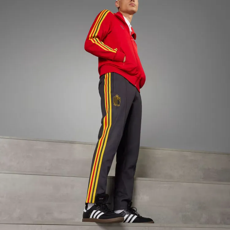 Adidas Originals Belgium Beckenbauer Tracksuit Bottoms Knitted Sports Pants Men's Black-4