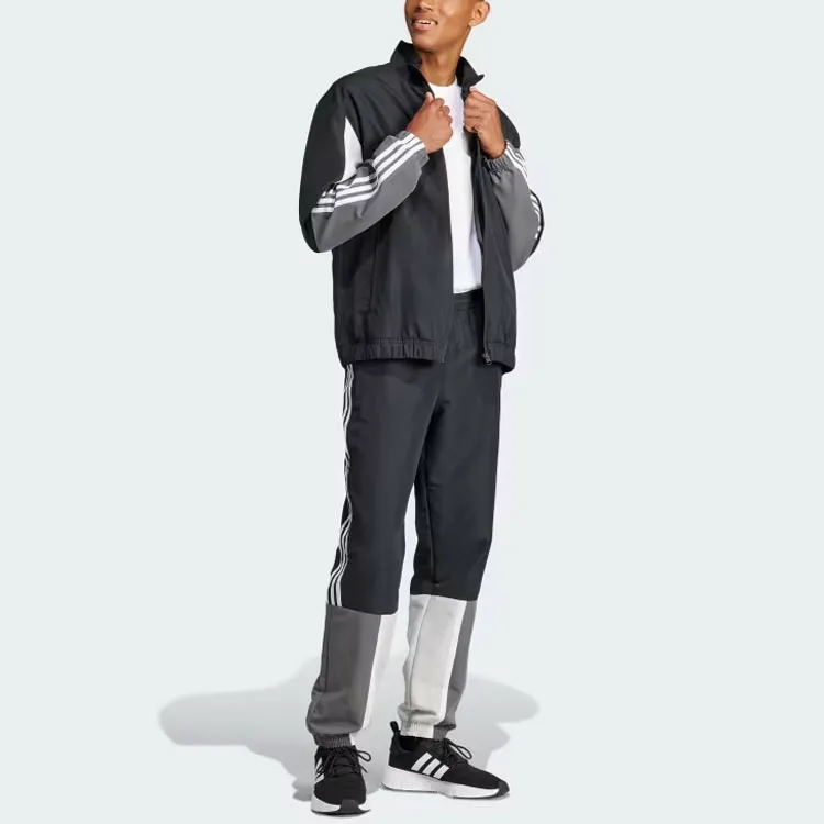Adidas COLORBLOCK Sportswear Colorblock 3 Stripes Tracksuit Casual Sportswear Men's Black-4