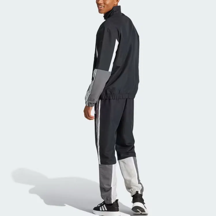 Adidas COLORBLOCK Sportswear Colorblock 3 Stripes Tracksuit Casual Sportswear Men's Black-3