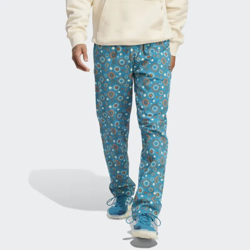 Adidas Originals Adventure Nature Awakening Allover Print Trousers Casual Pants Men's Blue-1