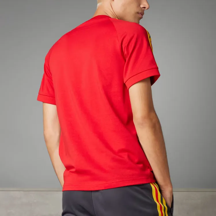 Adidas Originals Belgium Adicolor 3 Stripes T Shirt T Shirt Men's Red-2