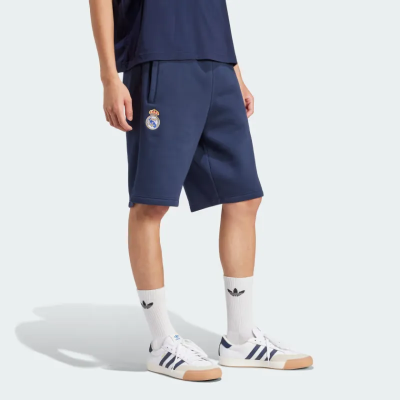 Adidas Originals Essential Real Madrid Essentials Trefoil Shorts Soccer Bottoms Men's Dark Blue-1