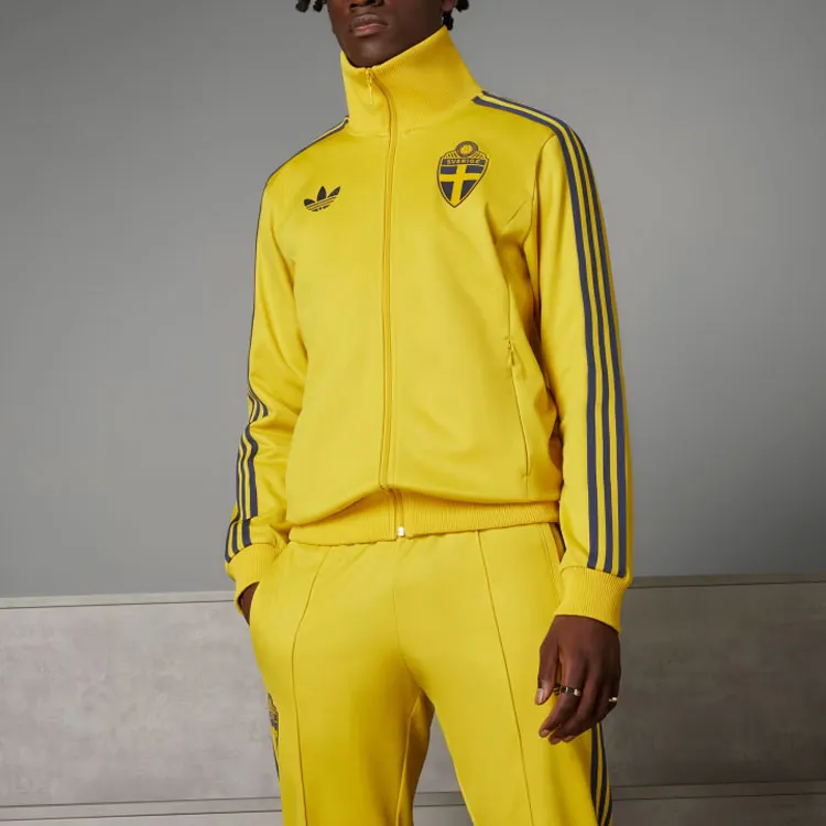 Adidas Originals Sweden Beckenbauer Track Top Jackets Coats Men's Yellow-1