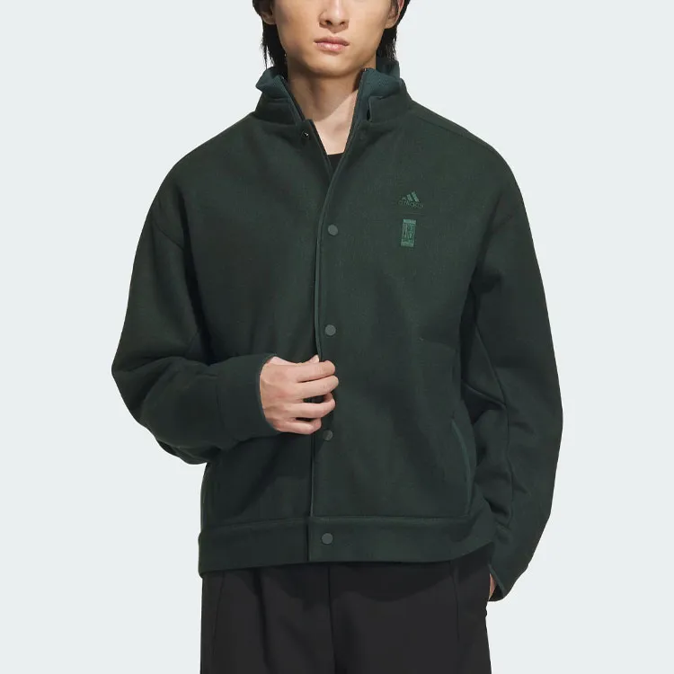 Adidas Wuji Series Wuji Melton Jacket Jackets Coats Men's Dark Green-1