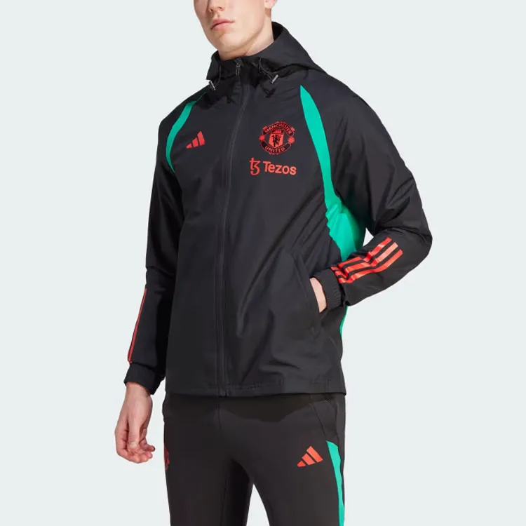 Adidas Manchester United Tiro 23 All-Weather Jacket Jackets Coats Men's Black-1