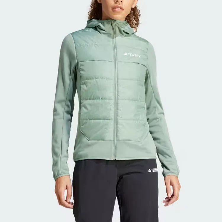 Adidas Terrex Multi Hybrid Insulated Hooded Jacket Jackets & Coats Women's Light Green-1