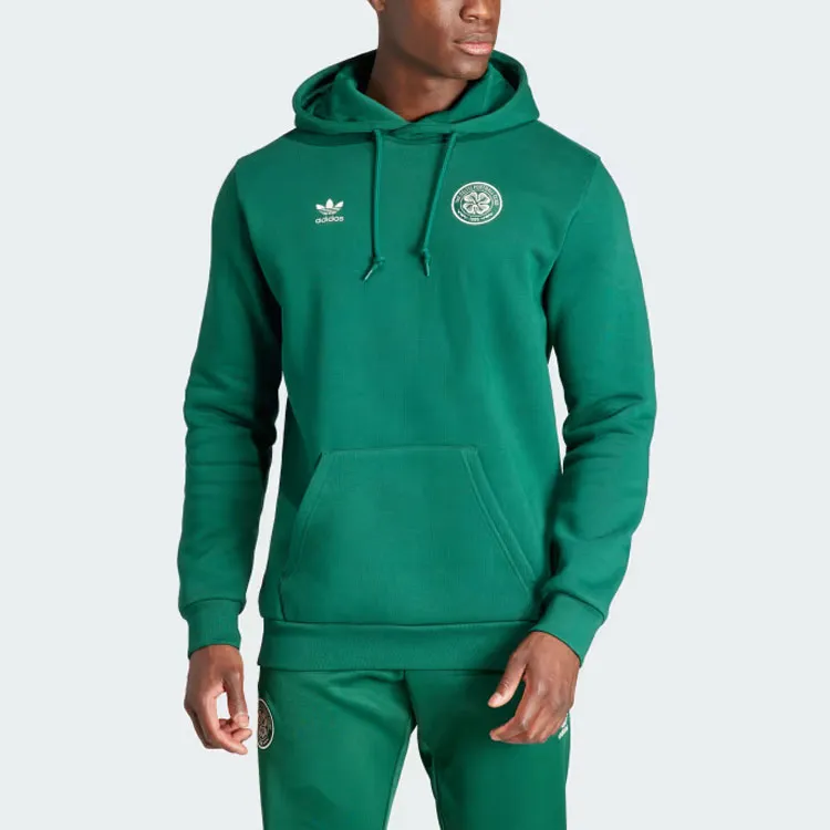 Adidas Originals Essential Celtic Fc Essentials Trefoil Hoodie Sweatshirt Men's Green-1