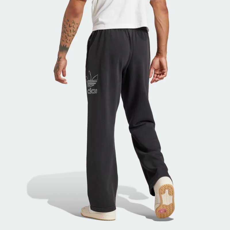 Adidas Originals Adicolor Outline Trefoil Pants Knitted Sports Pants Men's Black-2
