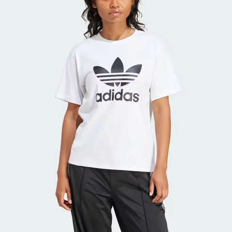 Adidas Originals Drop Shoulder Sleeve T Shirt Women's White-1