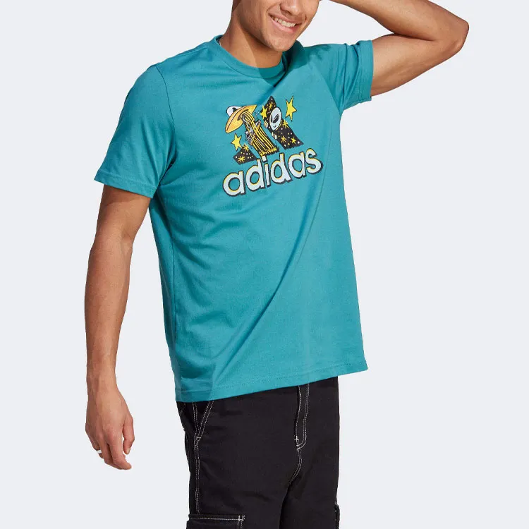 Adidas Sportswear T-Shirt Men's Turquoise-2