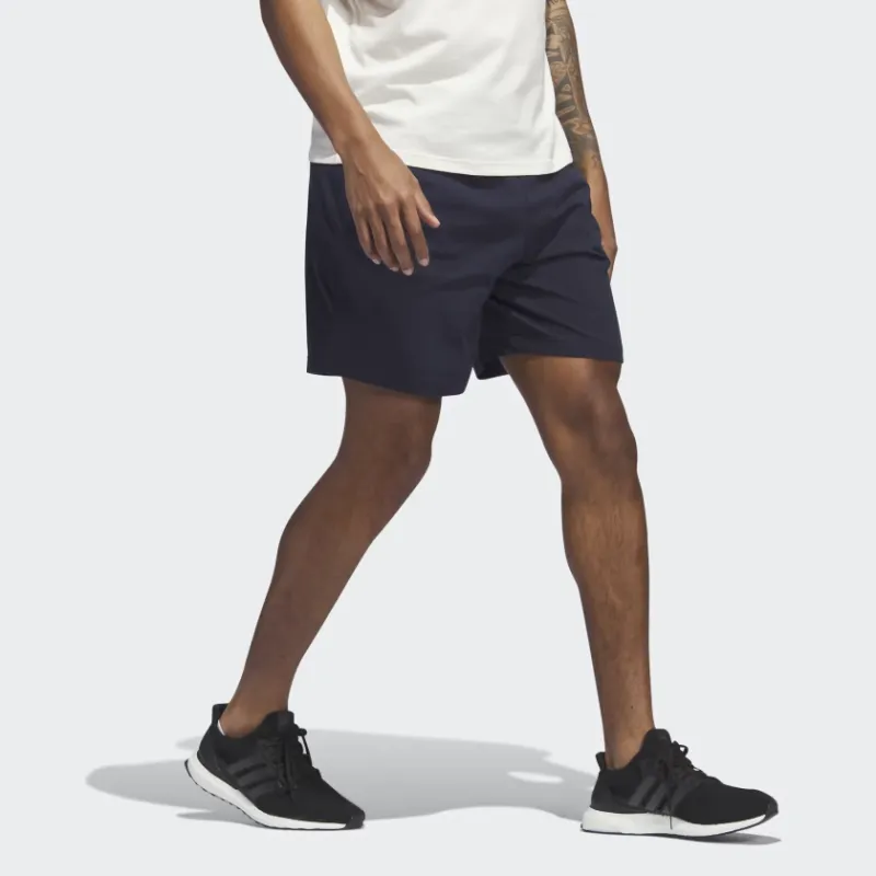 Adidas Aeroready Essentials Single Jersey Linear Logo Shorts Casual Shorts Men's Ink Blue-3