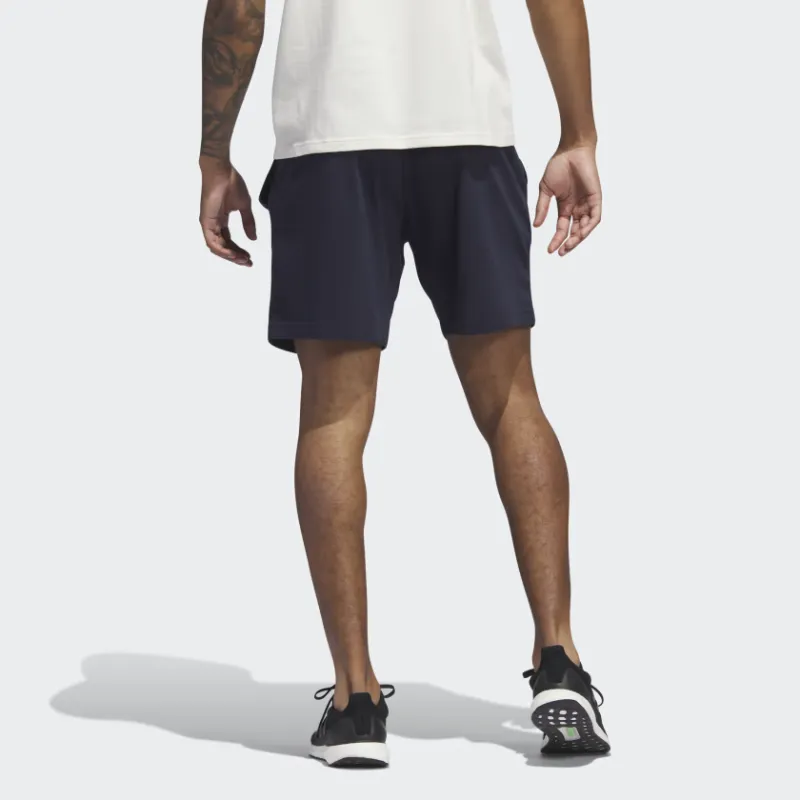Adidas Aeroready Essentials Single Jersey Linear Logo Shorts Casual Shorts Men's Ink Blue-2