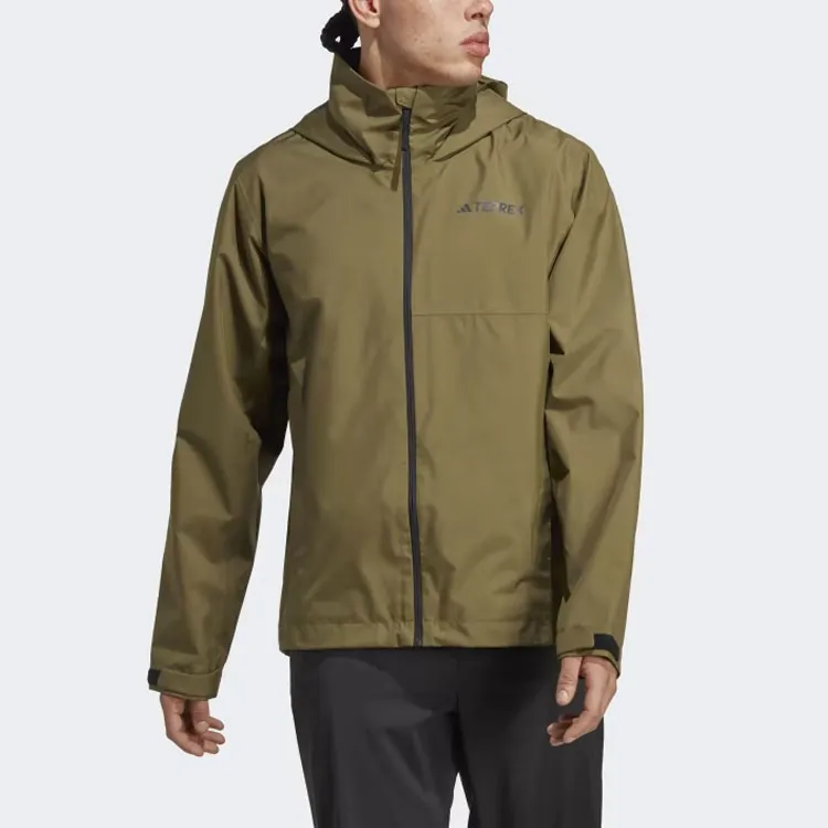 Adidas Terrex Multi Rain.Rdy 2-Layer Rain Jacket Jackets Coats Men's Olive Green-2