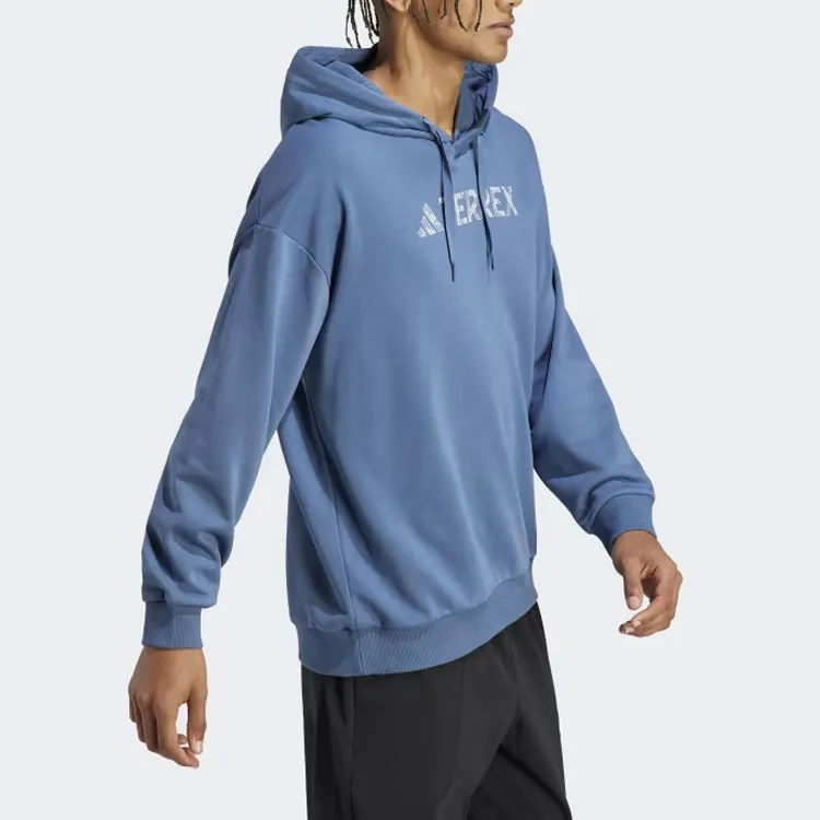 Adidas Terrex Large Logo Hoodie Sweatshirt Unisex Blue-3