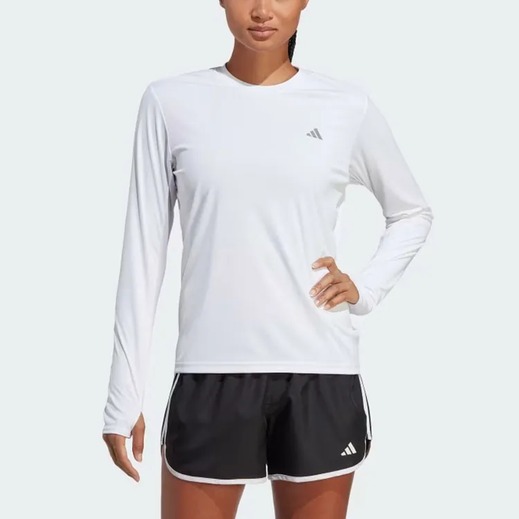 Adidas Run It Long-Sleeve Top T-Shirt Women's White-1