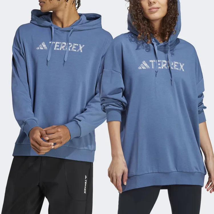 Adidas Terrex Large Logo Hoodie Sweatshirt Unisex Blue-1
