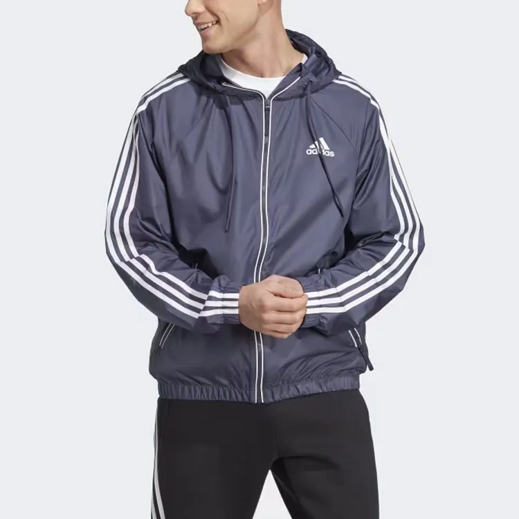 Adidas Bsc 3-Stripes Wind Jacket Jackets Coats Men's Marine Blue-3