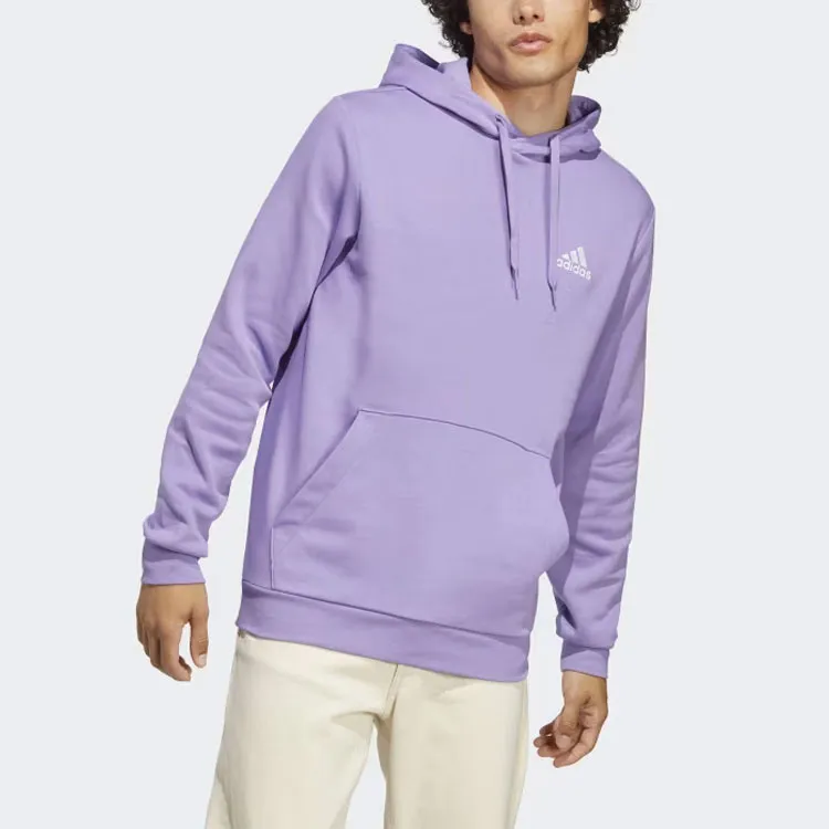 Adidas Essentials Fleece Hoodie Sweatshirt Men's Purple-1