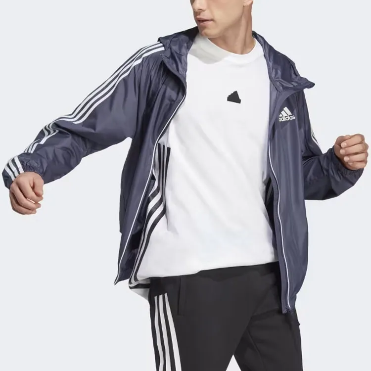 Adidas Bsc 3-Stripes Wind Jacket Jackets Coats Men's Marine Blue-2