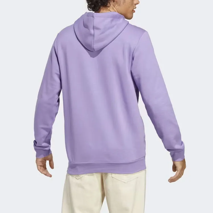 Adidas Essentials Fleece Hoodie Sweatshirt Men's Purple-2
