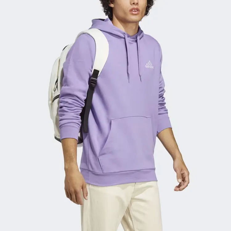 Adidas Essentials Fleece Hoodie Sweatshirt Men's Purple-3