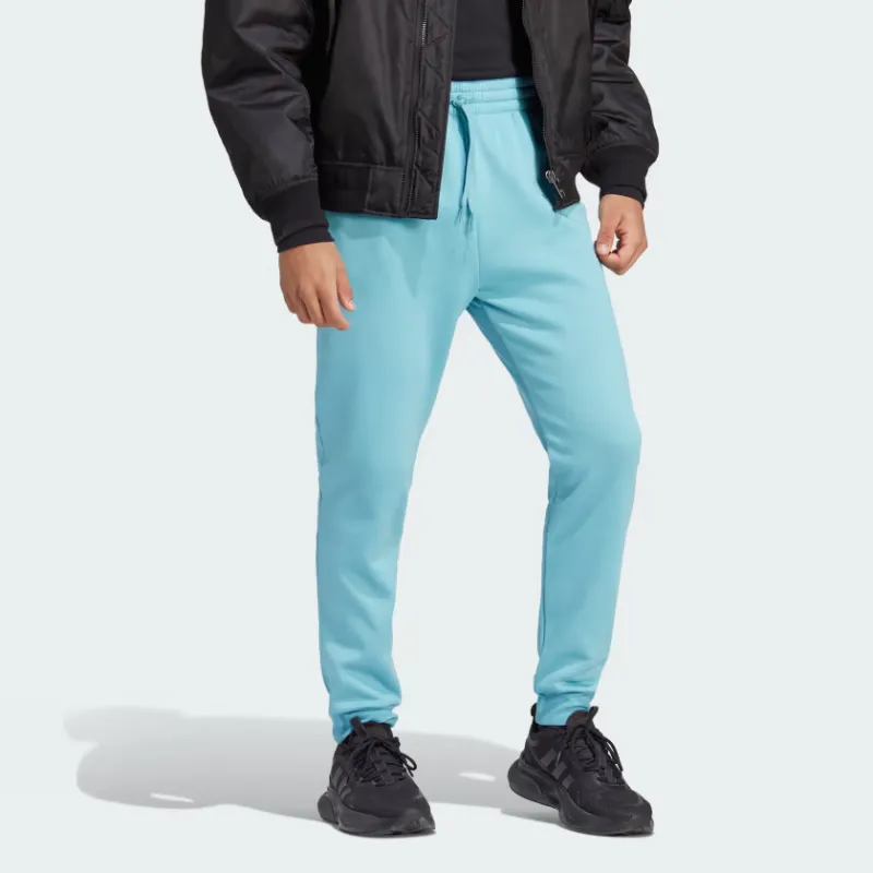 Adidas Essentials Fleece Regular Tapered Joggers Knitted Sports Pants Men's Blue-2