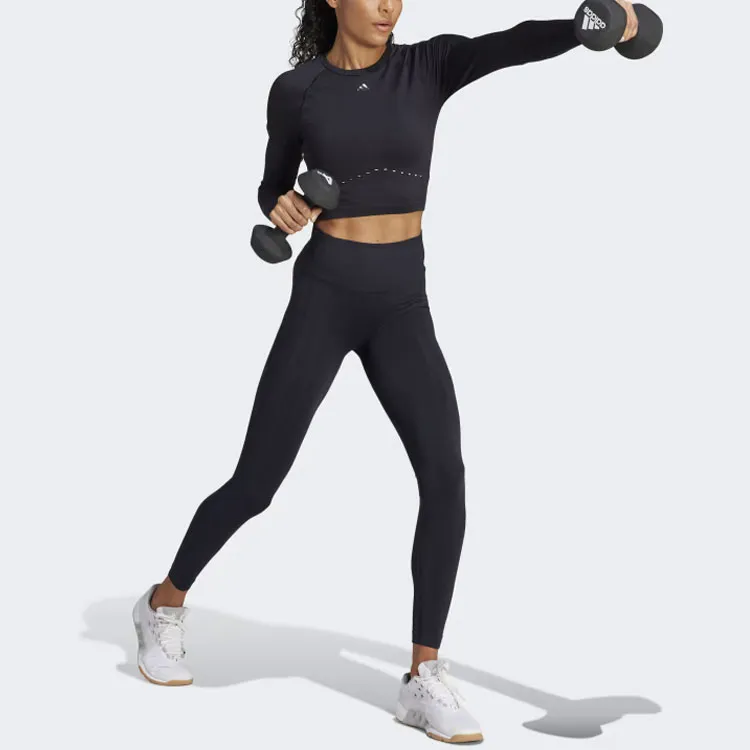 Adidas Aeroknit Long-Sleeve Top T-Shirt Women's Black-3