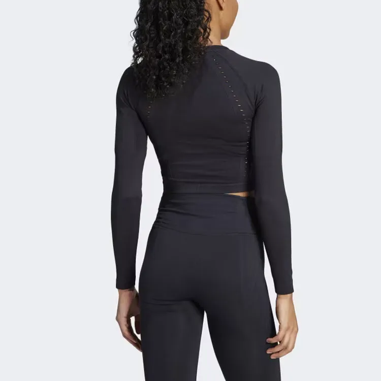 Adidas Aeroknit Long-Sleeve Top T-Shirt Women's Black-2