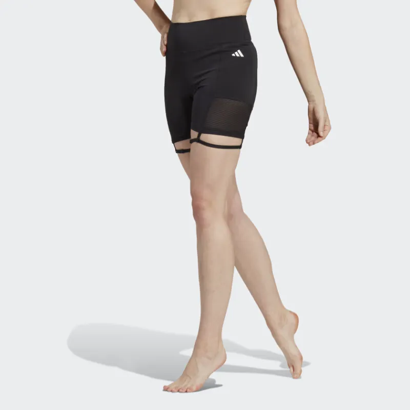 Adidas Train Essentials Dance High-Waisted Short Leggings Sports Shorts Women's Black-1