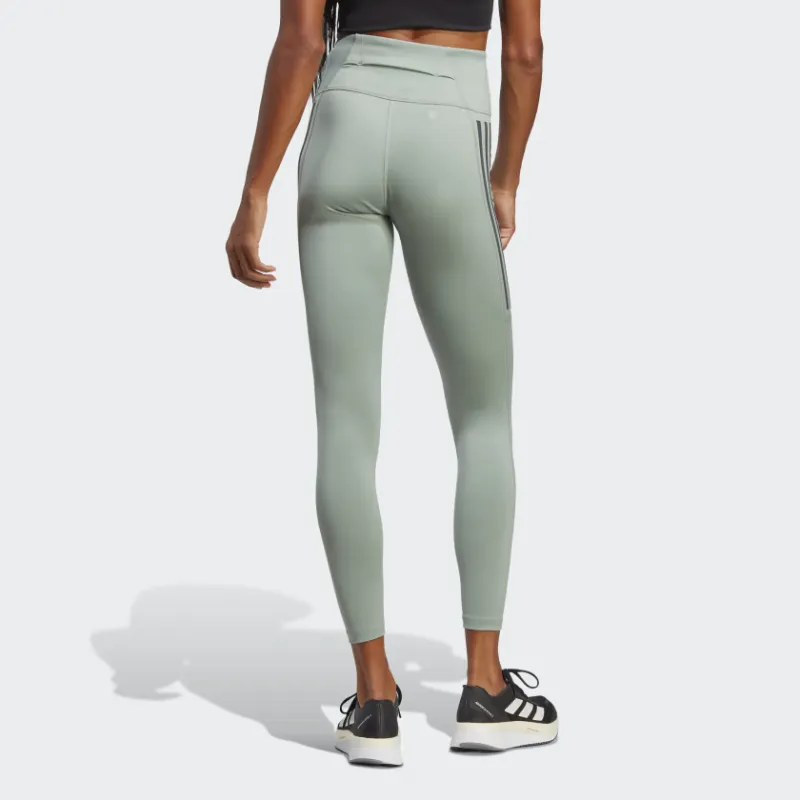 Adidas Dailyrun 3-Stripes 7/8 Leggings Leggings Women's Green-2
