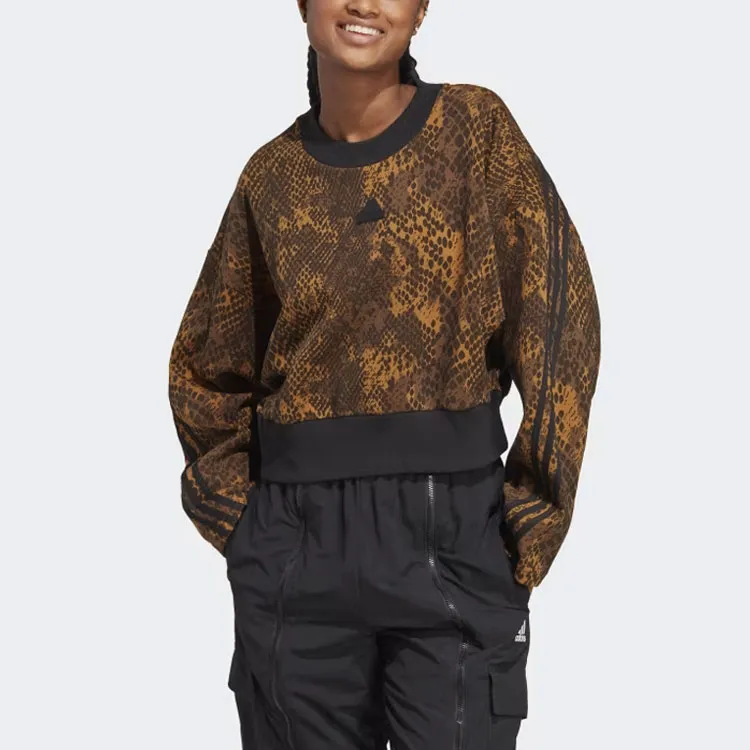 Adidas Future Icons 3-Stripes Sweatshirt Sweatshirt Women's Brown-2