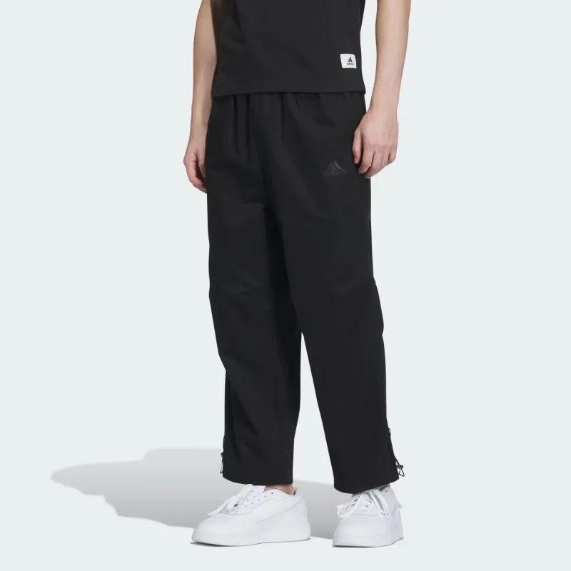 Adidas Wide Woven Pants Knitted Sports Pants Men's Black-1