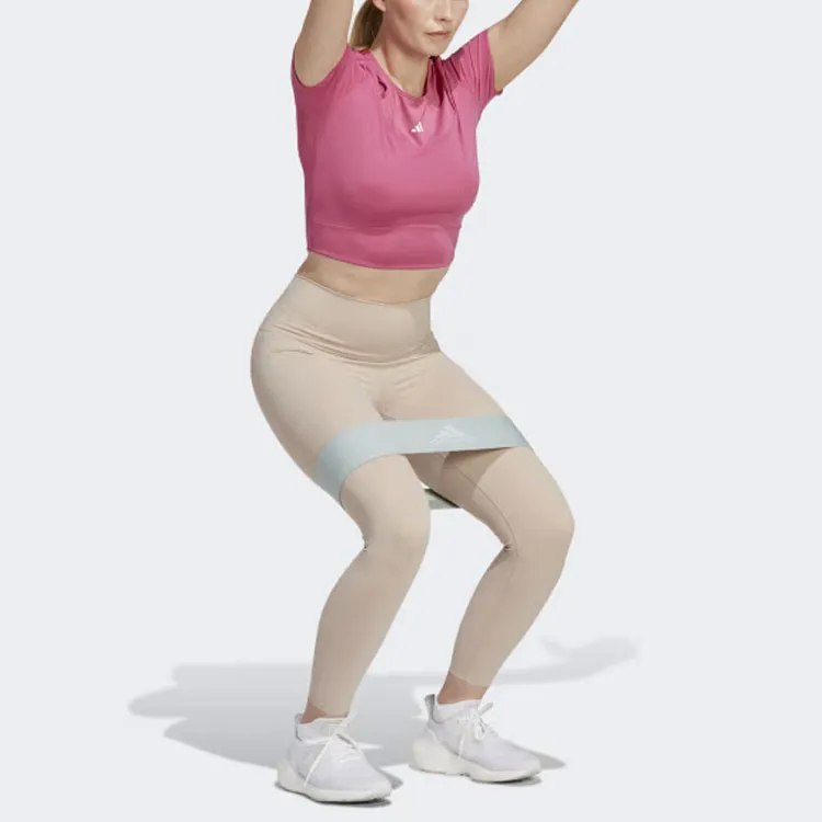 Adidas Hiit Aeroready Crop Training T-Shirt Crop Tops Women's Pink-3