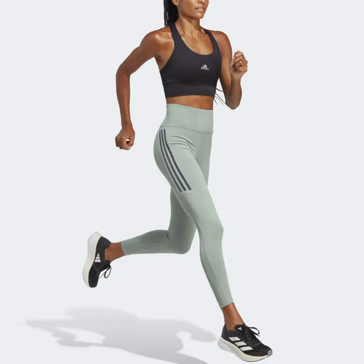 Adidas Dailyrun 3-Stripes 7/8 Leggings Leggings Women's Green-3