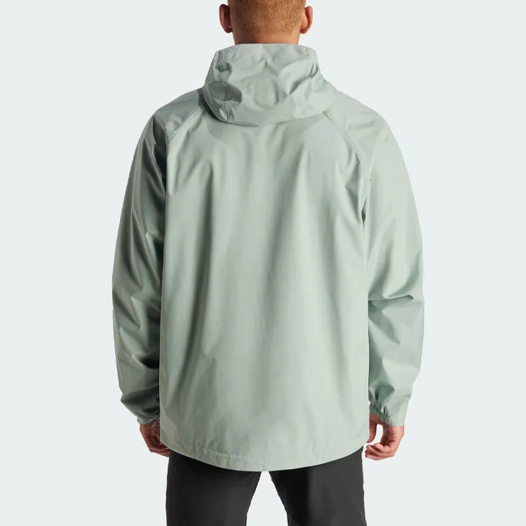 Adidas Waterproof And Windproof Windbreaker Jacket Men's Dusty Green-2